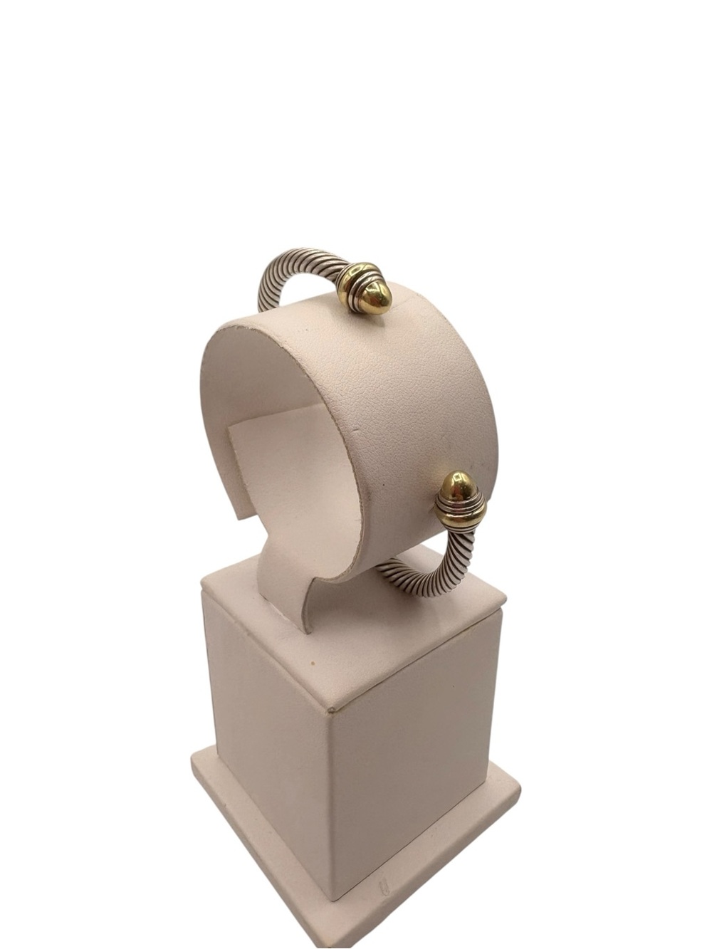 David Yurman Gold Accent Silver-Tone Cable Cuff Bracelet